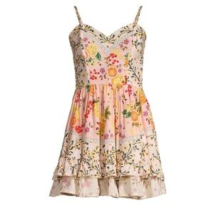 Agua Bendita Fruit and Flower Mini Dress